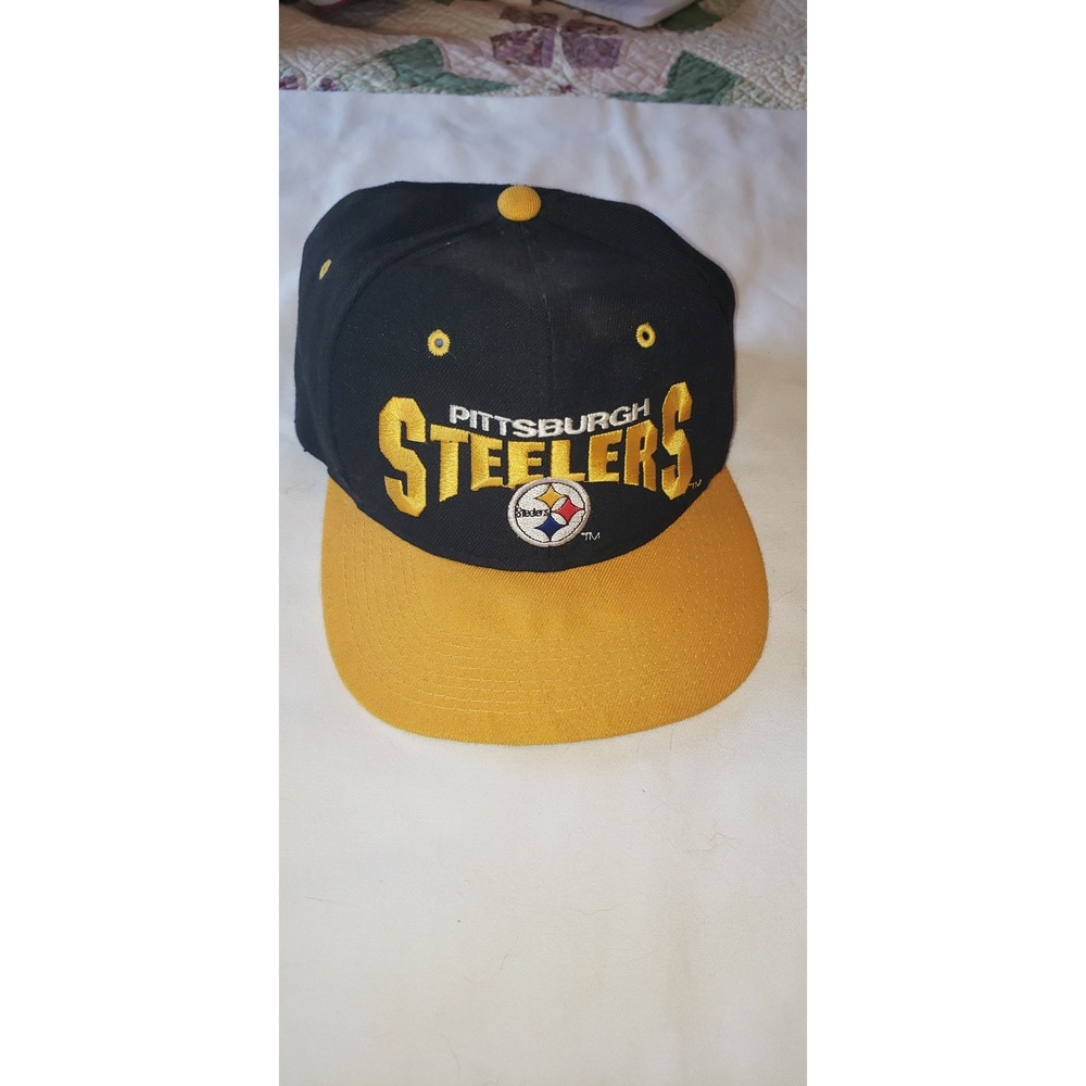 Vintage Pittsburgh Steelers Drew Pearson‎ Snapback Hat Black Gold NFL Cap